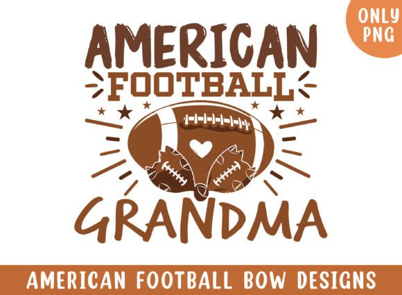 American Football Grandma Bow Design: A Crafty Graphic for Content Publishers