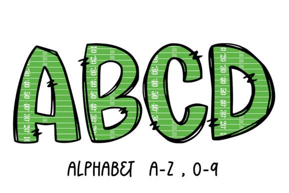 Football Alphabet Doodle Sublimation Png Review