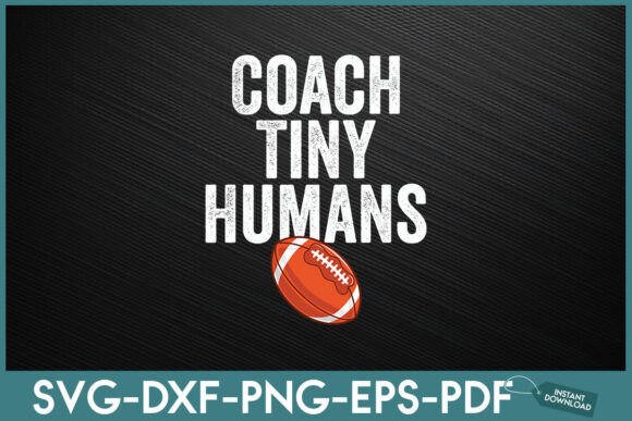 Football Coach Tiny Humans Sports: A Fresh SVG Design for Creative Branding and Marketing