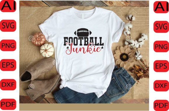 Football Junkie SVG DESIGN for Crafts & Graphics Sellers