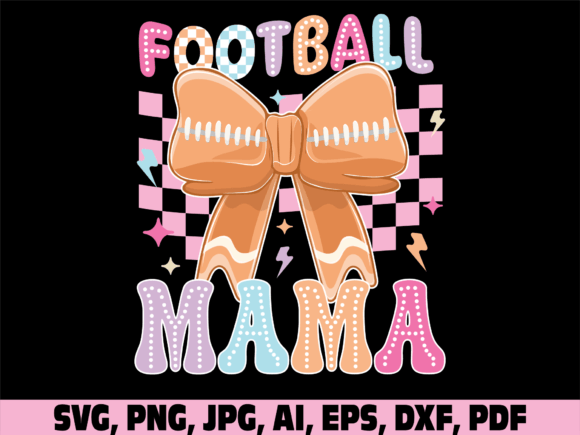 Football Mama Retro Dalmatian Dots: A Playful Graphic Design Asset for Crafts & Creative Marketing