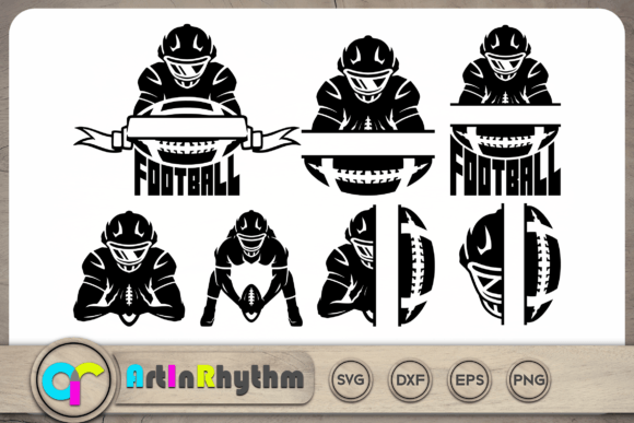 Football Name Frame SVG Bundle: Graphics for Crafts