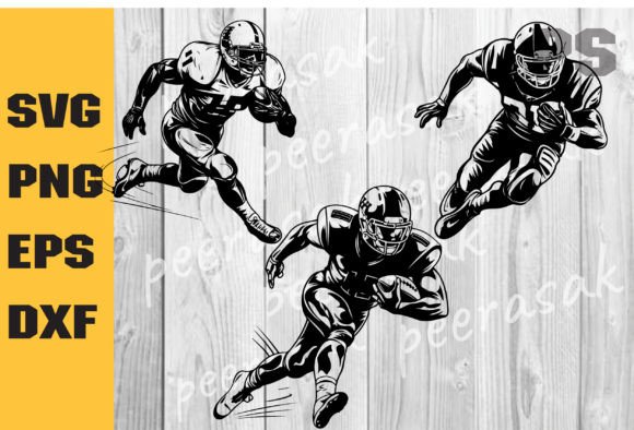 Football Player SVG Graphics for Personalized Crafts