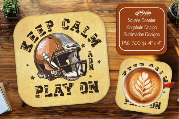 Football Square Coaster PNG: A Crafty Graphic for Content Publishers