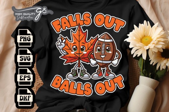 h1Falls Out Balls Out Football Vibes SVG for Craft & Graphic Design Projects/h1