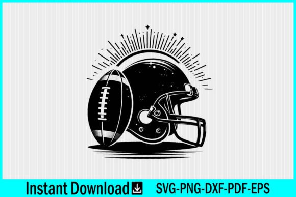 Rugby Football Helmet SVG Vector File for Crafts & Graphics