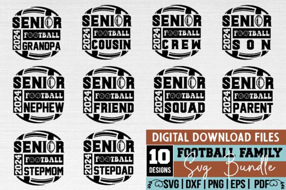 Senior Football Family SVG Bundle Vol 2: Graphics & Crafts