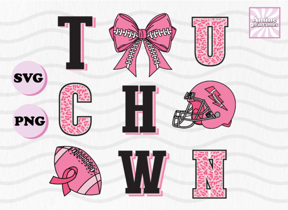 Touchdown Breast Cancer Football Bow SVG Review