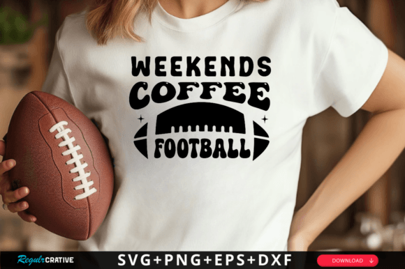 Weekends Coffee Football SVG Design: A Crafts-Friendly Graphic for Laid-Back Branding