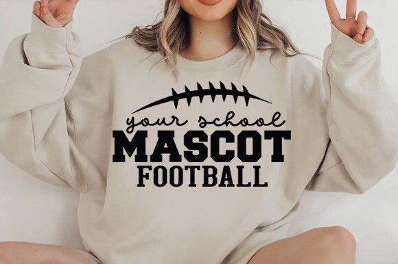 Your School Mascot Football SVG: Graphics for Crafts & Branding